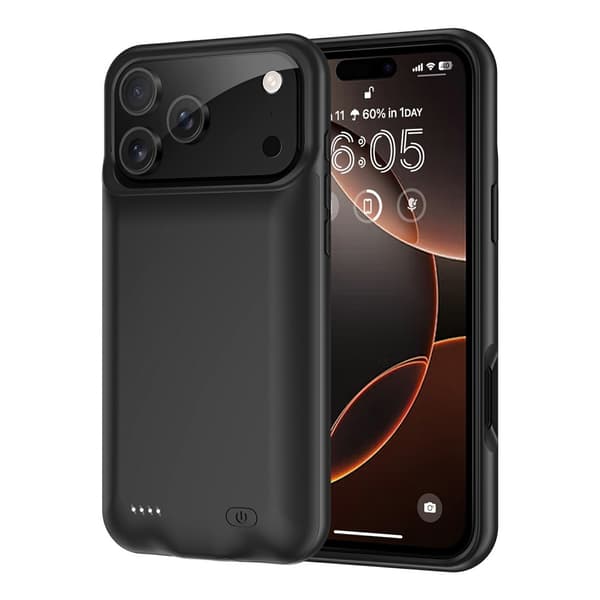 [LLC] Charging Case For iPhone 17 Pro 6000mAh Rechargeable Battery Case Power Bank Transparent transparent