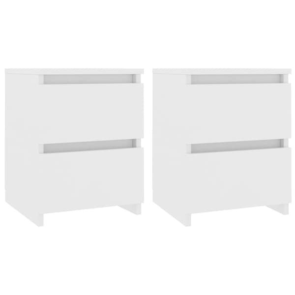 [LLC]vidaXL Nattbord 2 stk hvit 30x30x40 cm konstruert tre Vit white