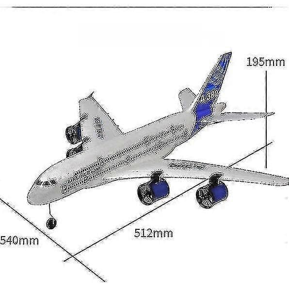 [LLC]3 batterier Airbus A380 2.4g Rc Flygplan Flygande Flygplan Glidflygplan Med Led Strålkastare För Fastvingat Flygplan Remo