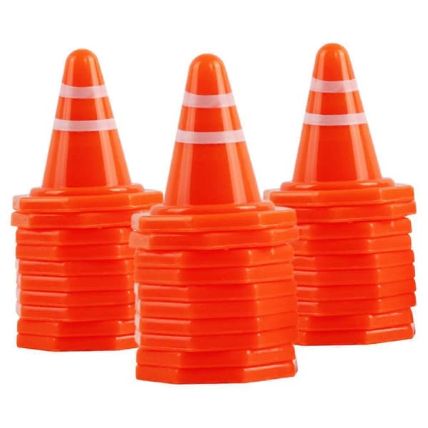 [LLC] Trafikskyltleksak Mini Vägspärr Set 50 st för barn som leker