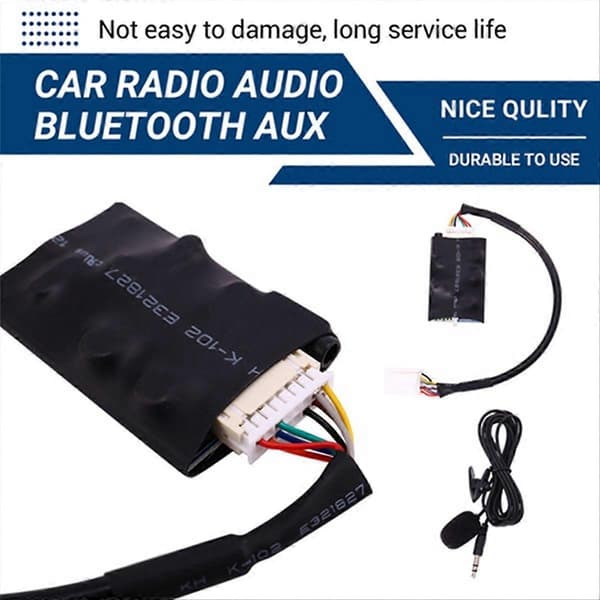 [LLC]2Sæt Radio Audio Adapter Bluetooth AUX Kabel til Mikrofon Håndfri Musik Interface Disc Box