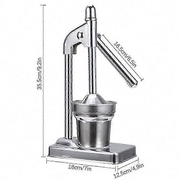 [LLC] Heavy Duty Manual Citrus Juicer Hand Press for Lemon Orange Lime Fruit Vegetable Pressing Silver