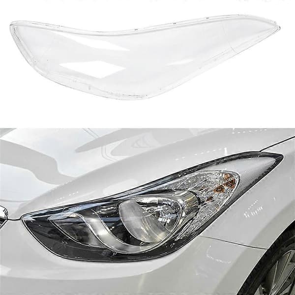 [LLC] Front høyre frontlyktlinse Bilutskiftning Auto Shell Cover for Hyundai Elantra 2012-2016 transparent Left