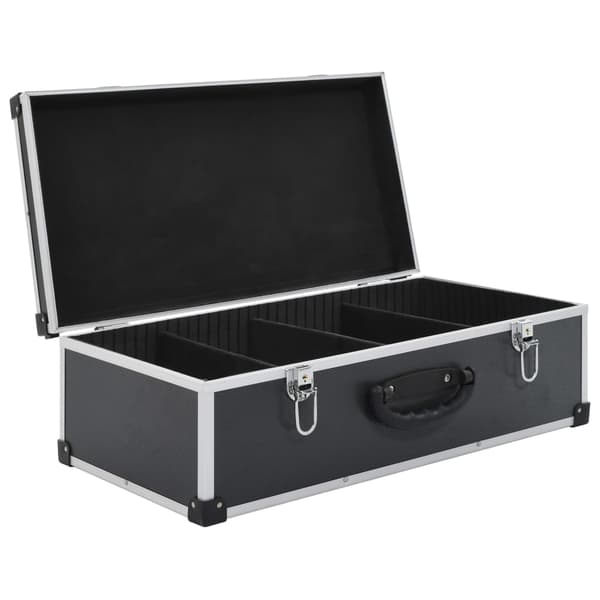 [LLC]vidaXL CD-taske til 80 cd'er aluminium ABS sort Svart black