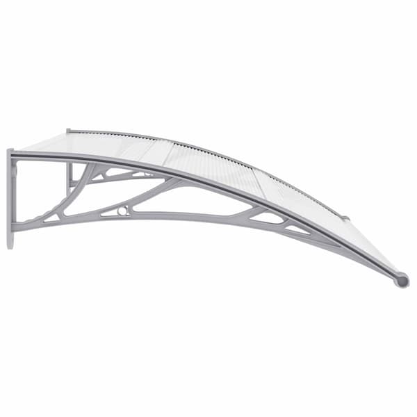 [LLC]vidaXL Dørbaldakin grå og transparent 120x75 cm PC Transparent transparent