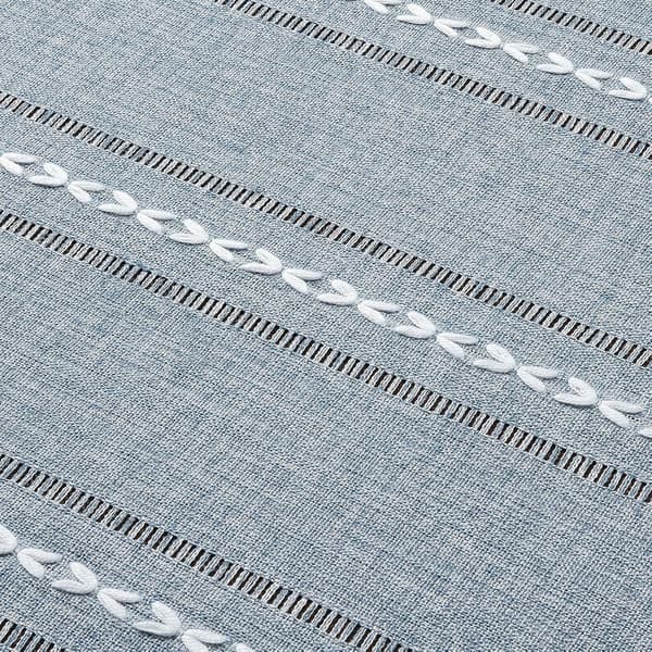 [LLC]Tablecloth 100x140 cm blue, striped jacquard cutout, wrinkle-resistant washable rectangular tablecloth 100*140cm