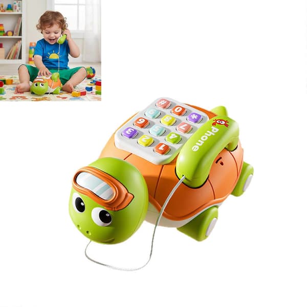 [LLC]Musikalsk læringstelefon til børn 1-3 år holdbart plastdesign fremmer sprogudvikling Orange