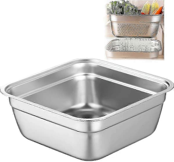 [LLC]Thrge 31x31cm diskho i rostfritt stål - Multifunktionell diskho för brittiska kök