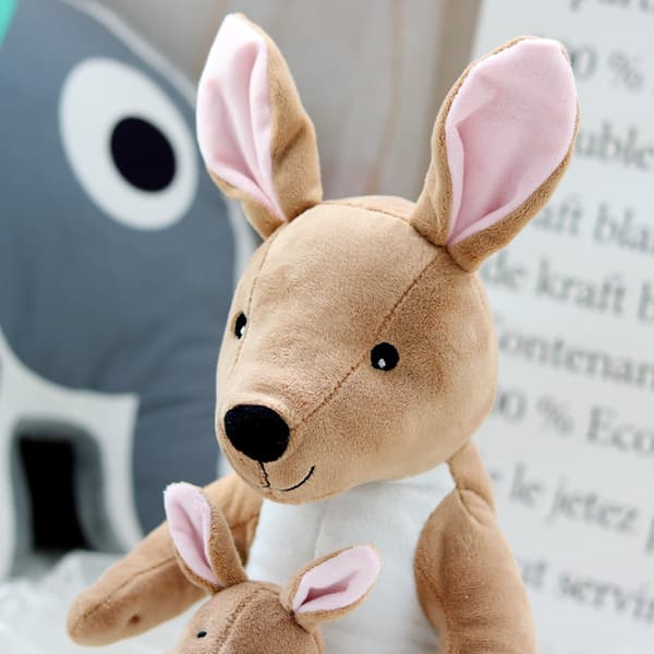 [LLC] Mamma och son känguru plyschleksak presentidé söt docka presentdocka, 38