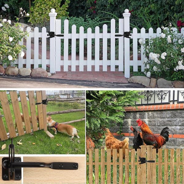 [LLC] Stainless Steel Gate Latch Automatic Gravity Lever Auto Gate Latch Garden Gate Lock Gate Bolt Latch for Garden Fence
