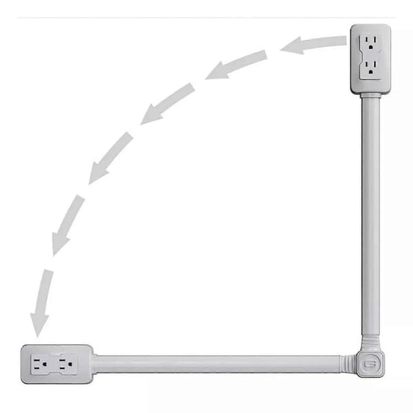 [LLC] Thectrical stikkontaktudvider, strømstik, sofa sengegavl, roterende forlænger