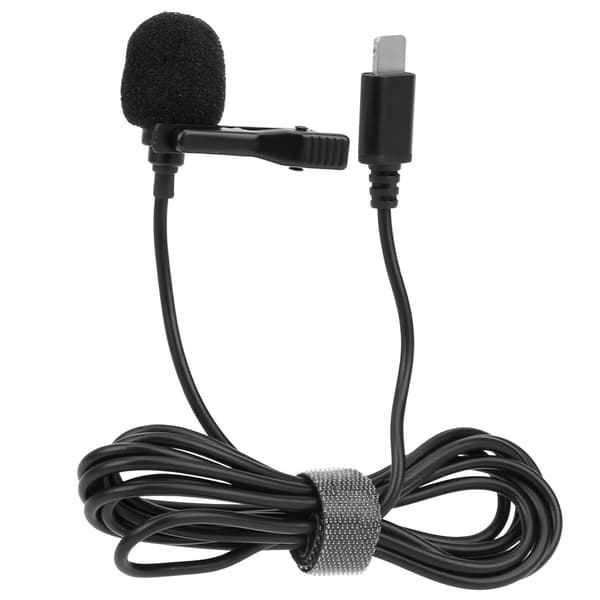 [LLC]MOVINGMIG Interview Microphone Phone Live Professional Recording Collar Clip Microphone for IOS Connector
