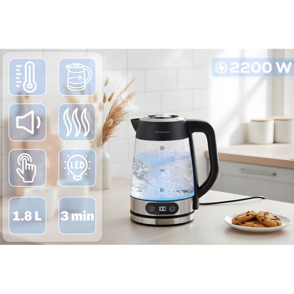 [LLC] Vattenkokare i glas med temperaturkontroll 1,8l 2200W Berdsen BD-715 1.32
