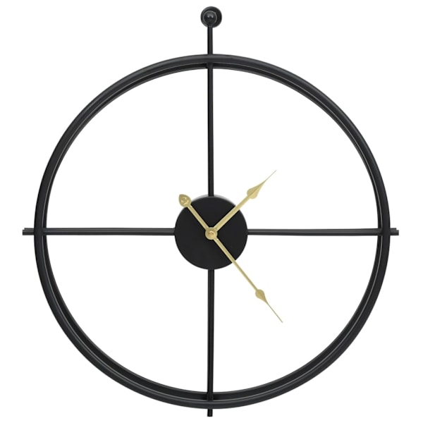[LLC]vidaXL Seinäkello musta 52 cm rauta Svart black