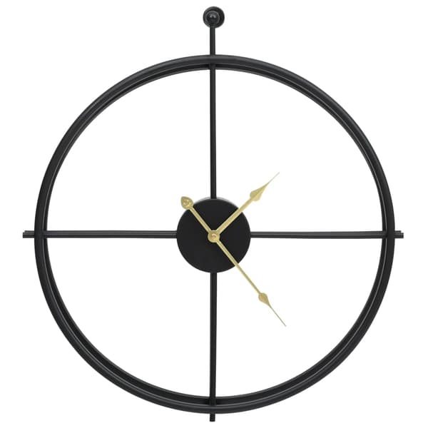 [LLC]vidaXL Vægur sort 52 cm jern Svart black