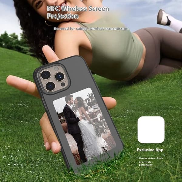 [LLC]Mobilskall til iPhone 15 Pro E-Ink 4' HD 4 Farger NFC - Grå Grå 108