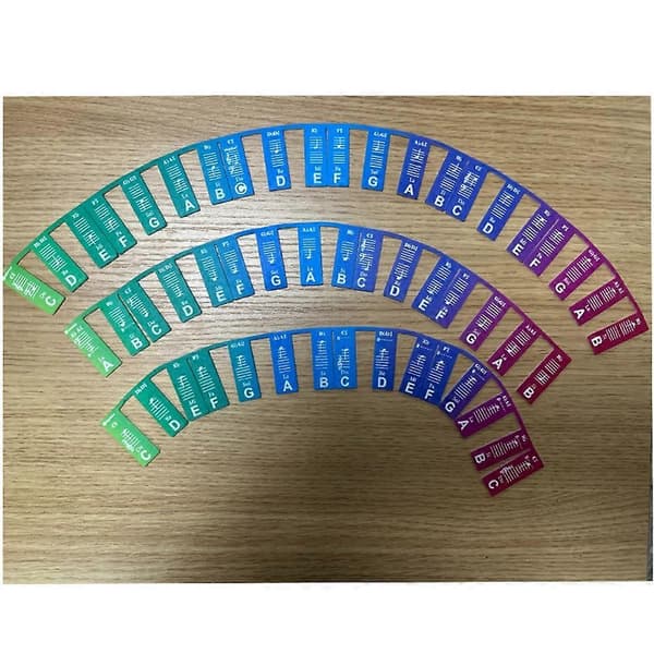 [LLC] Silicone Piano Sticker 61 Keys Rainbow: Easy to Install, Perfect for Beginners