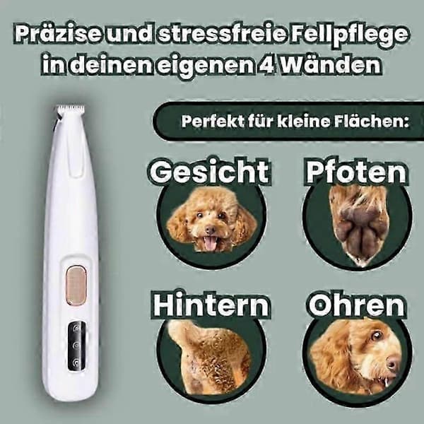 [LLC]Thwtrim Pro™ Precisions-pälstrimmer för hundar och katter (vit)