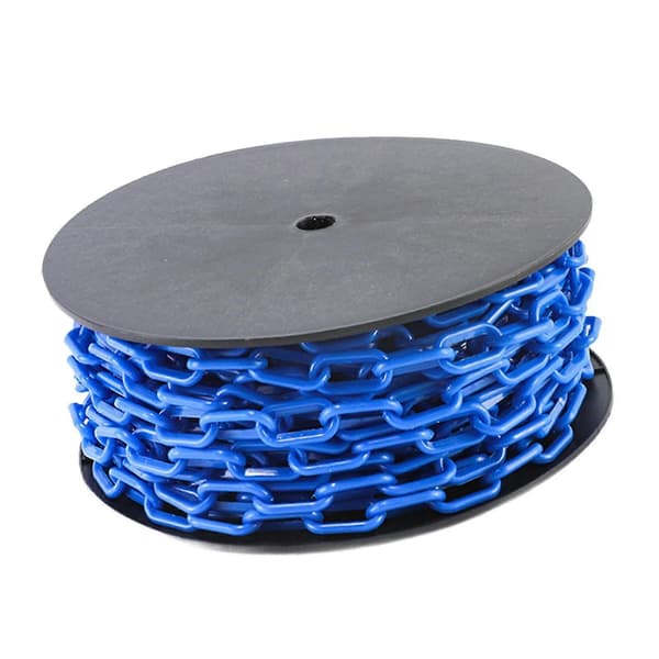 [LLC]Thgh Visibility Safety Barrier Chain PP Plastic Easy Cut Caution Security for Parking Driveway Events Blue