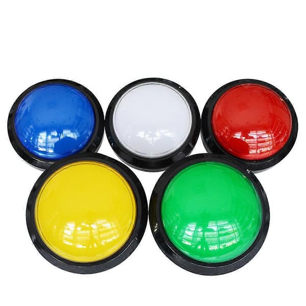 [LLC]Thcade trykknapper 100 mm stor trykknapp LED-belyst med mikrobryter Blue