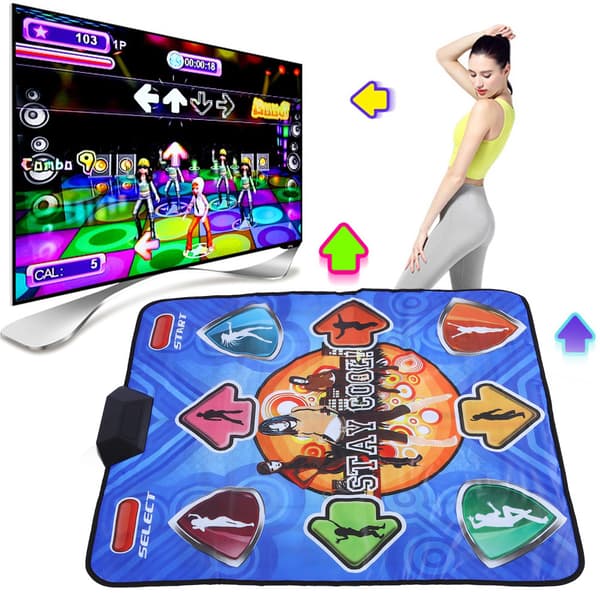 [LLC] High-definition dansemåtte pad enkelt afspiller TV-interface computer dobbelt brug somatosensorisk spil dansemaskine 110-240VUS 0.1