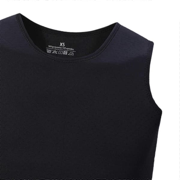 [LLC]Thnsory Vest Sensorisk kompressionsvest, tætsiddende, til humørregulering, ærmeløs, sensorisk vest Black