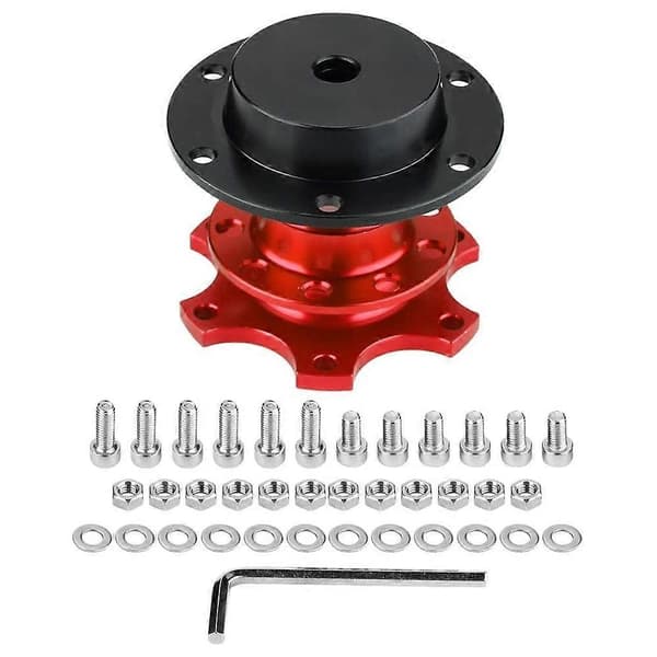 [LLC]Rattnav-Auto-Rattnav Hurtigutløseradapter Snap-Off-sett Med Skruer red