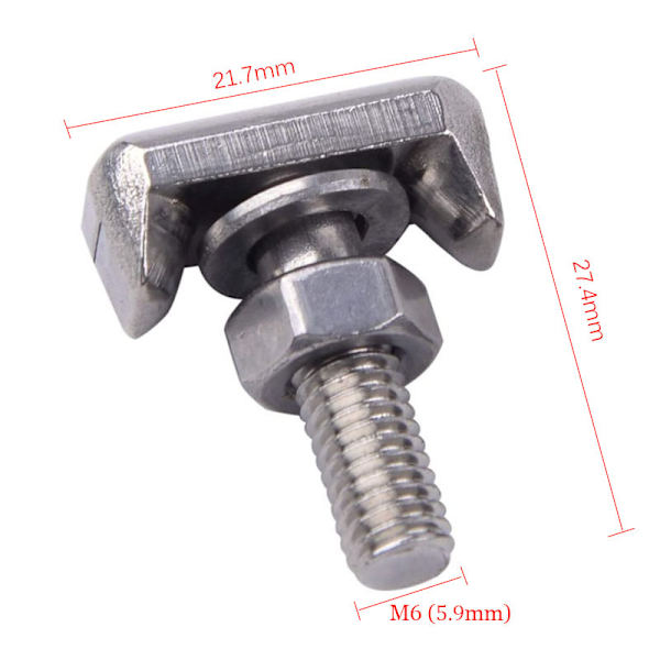 [LLC]Batteri T-Bolt, 4 stk. T-Bolt batteripoler i rustfritt stål, bilbatteri