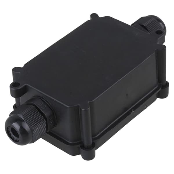 [LLC] Waterproof IP66 Outdoor Plastic Junction Box with 2-Way & T06-3 Terminal Black
