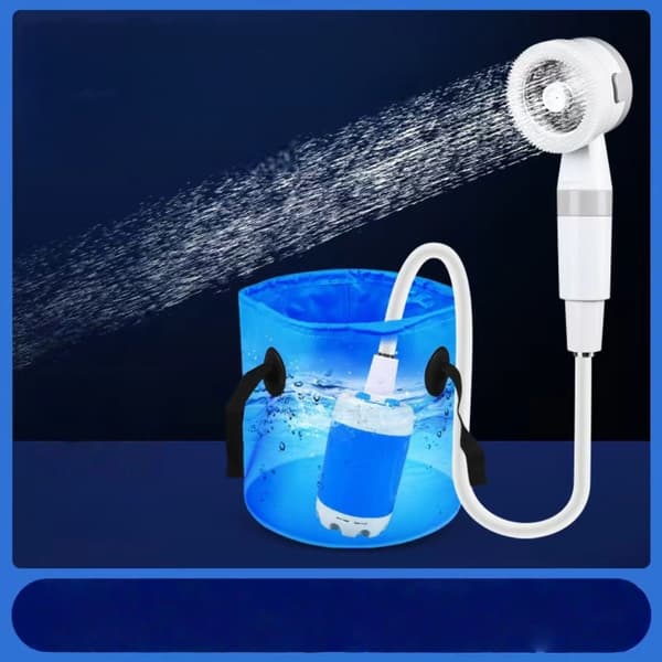 [LLC] Portable water pump shower, suitable for outdoor camping, bathing artifact, simple shower, mobile wireless shower, rechargeable