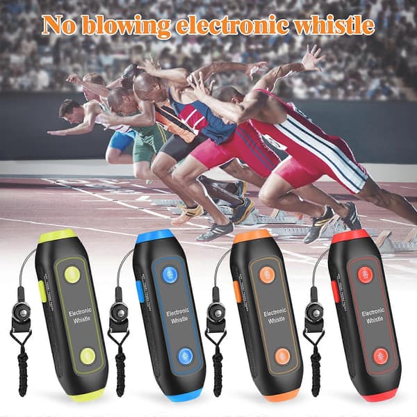 [LLC] Electronic Whistle, Handheld Electric Whistle with Lanyard, SOS Light, Flashlight for Coaches, Referees, PE Teachers Orange