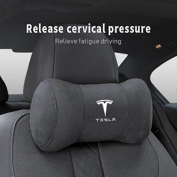 [LLC] Nackstödskudde för bilstol Nackstödsskydd för Tesla Model 3 Model S Model X Model Y Roadster Bonina-tillbehör Red