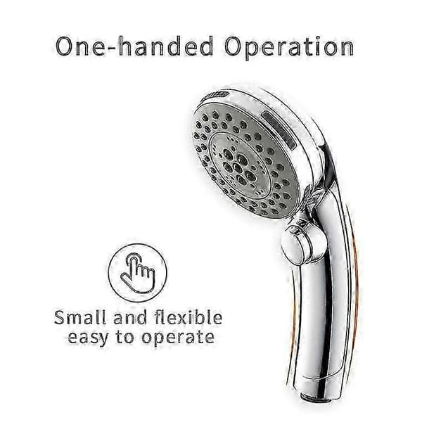 Högt Tryck 6 Läges Duschmunstycke Handhållet Med På/Av-knapp Och Spa Sprayläge - Handhållet Duschmunstycke Med Handhållen Spray - Krom