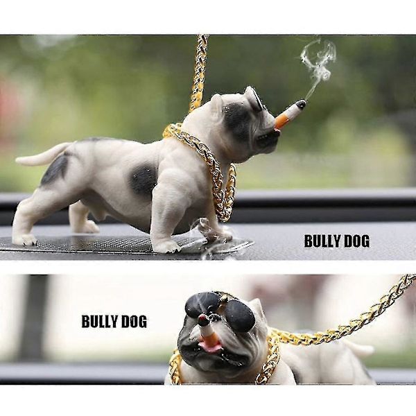 [LLC]Abstrakt konst hund bilinteriör, 1 stycke, vit A