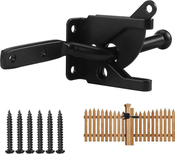 [LLC] Stainless Steel Gate Latch Automatic Gravity Lever Auto Gate Latch Garden Gate Lock Gate Bolt Latch for Garden Fence