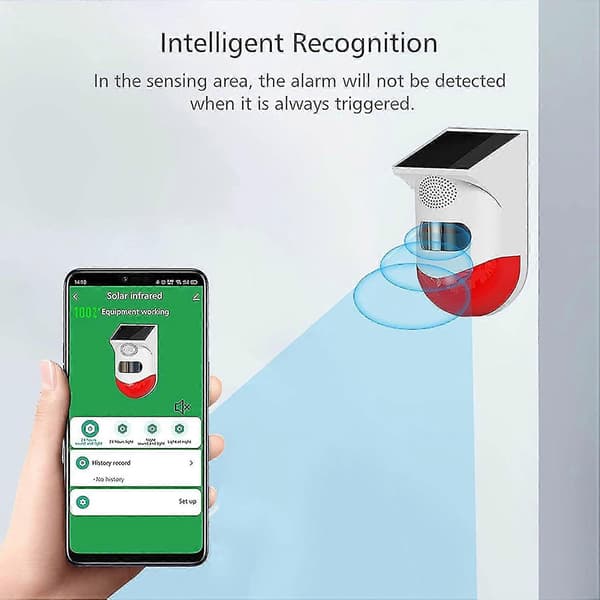 [LLC]Thlar Strobe Alarm Light With Motion Sensor Siren Outdoor Alarm Siren With Remote Controller