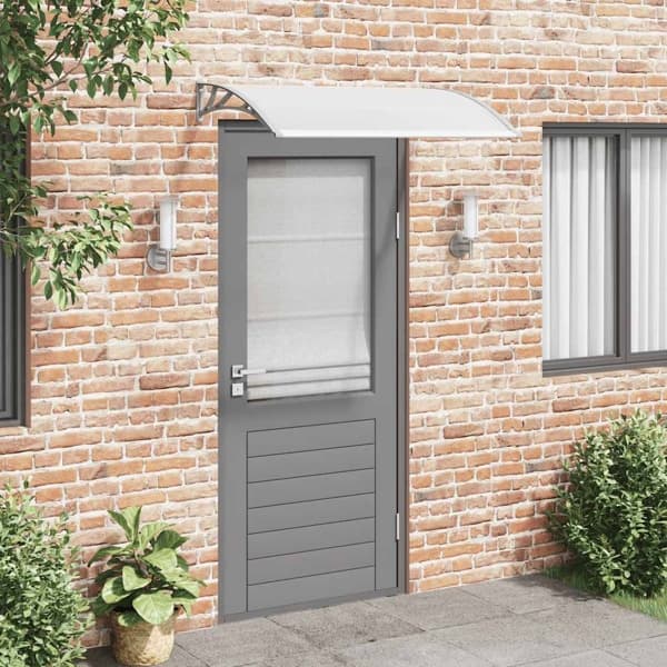 [LLC]vidaXL Dørbaldakin grå og transparent 120x75 cm PC Transparent transparent