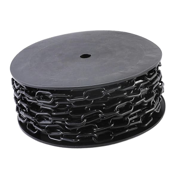 [LLC]Thgh Visibility Safety Barrier Chain PP Plastic Easy Cut Caution Security for Parking Driveway Events Black