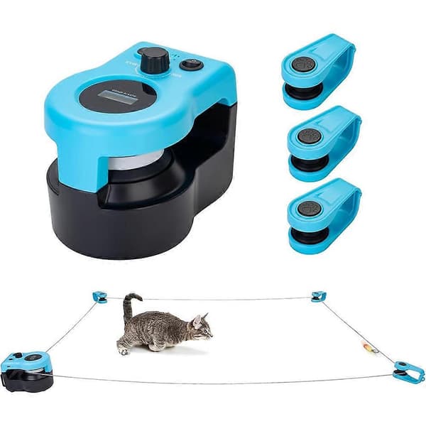 [LLC]Remote Control Cat Toy with Sound, Interactive Feather Cat Toy, Automatic Rotating Laser Toy for Weight Loss