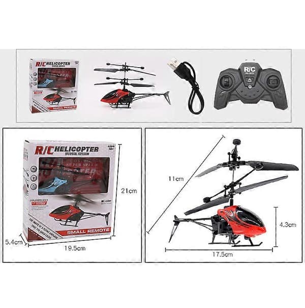 [LLC]Tvåvägs fjärrkontrollhelikopter med ljus USB-laddning falltålig mini yellow