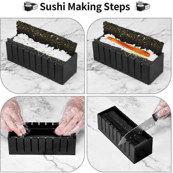 [LLC] Sushi Maker 12-delt Sushiverktøysett Sushi Risrull - WELLNGS