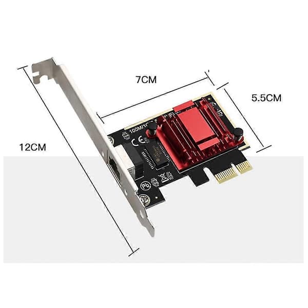 [LLC]Gaming PCIe Card 2500mbps Gigabit Network Card 10/100/1000mbps Rtl8125 Rj45 Wired Network Card Pci-e 2