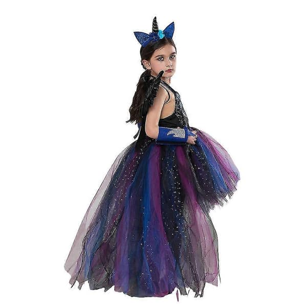 [LLC]Thicorn Kostume til piger Paillet Tutu Kjole med pandebånd M