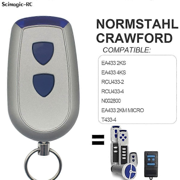 [LLC] Normstahl Magic 600 CRAWFORD EA433 Garage Door Opener Remote Control 433mhz Replacement Rolling Code 43392MHz Style