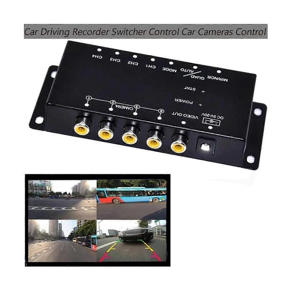 [LLC] Car 4-Channel Driving Recorder Switch Control Car Cameras IR Control Switching Box for 360