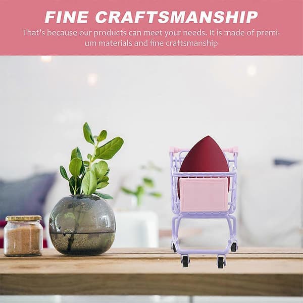 [LLC] Miniatyrkundvagn för barn Småbarn Leksaksmatvagn 4-pack Lavender