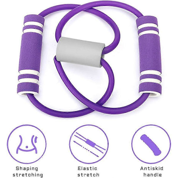 [LLC]8 Word Pull Rope, modstandsbånd figur 8 træningstov, brystudvider, med F