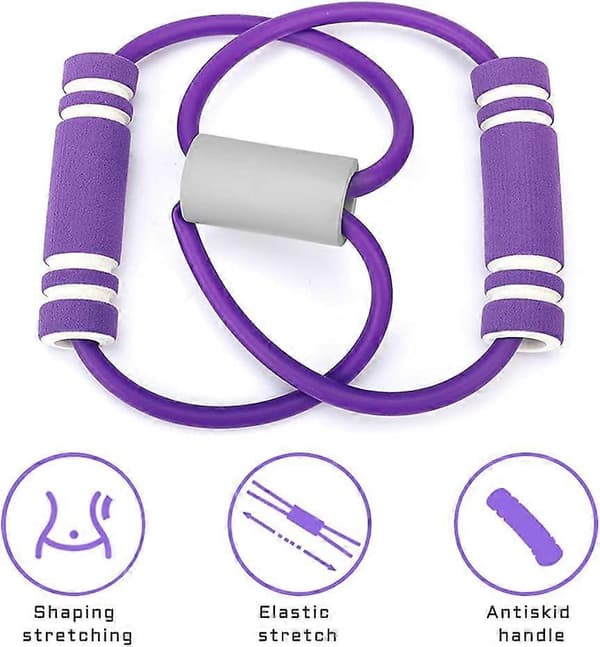 [LLC]8 Word Pull Rope, motstandsbånd figur 8 treningsstrikk, brystutvider, med F