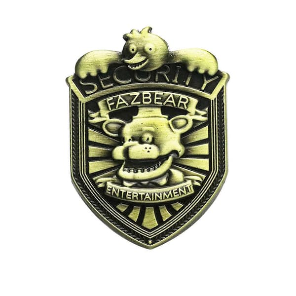 [LLC]Fnaf Five Nights At Freddy's Säkerhetsmärke Pin Silvergåvor
