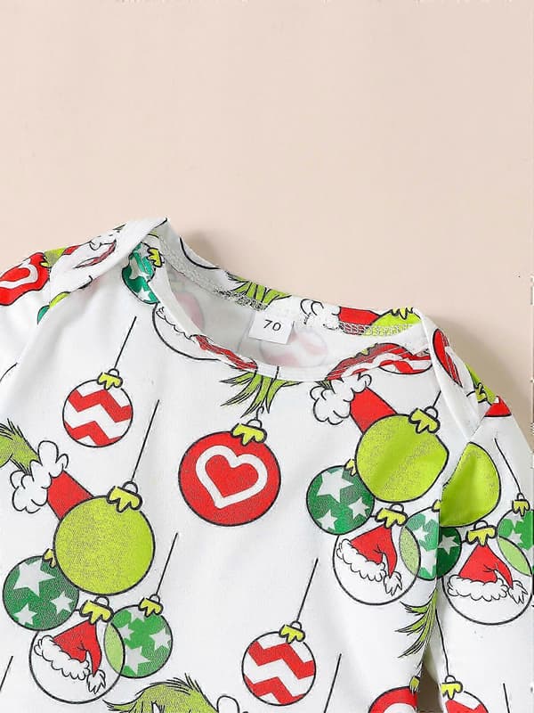 Bedårende jule-romper for baby: Pelsaktig antrekk for jenter og gutter Style 1 0-6 Months